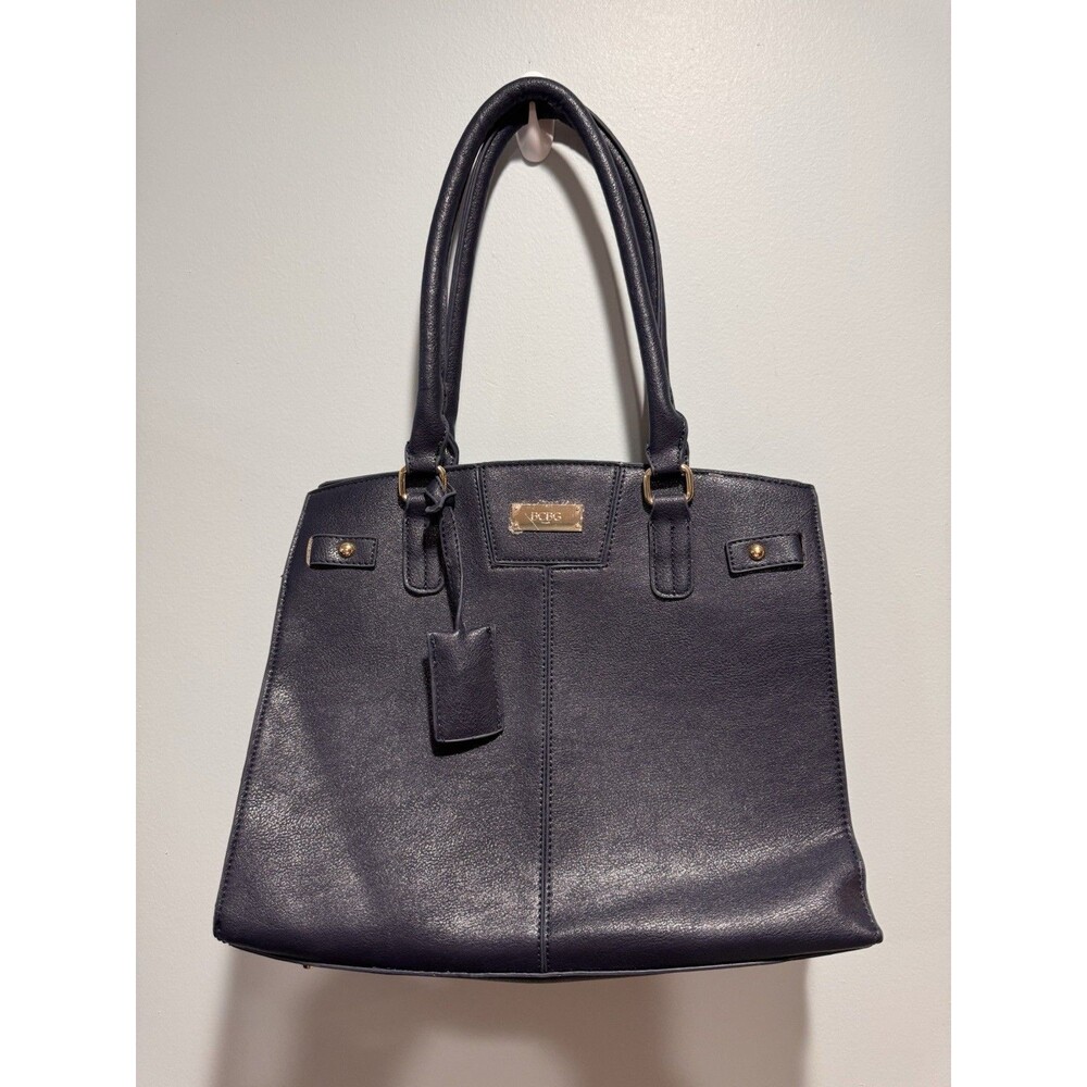 BCBG Navy Leather Hadbag